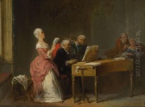 Musikalische Unterhaltung Im Salon by Herman Frederik Carel ten Kate