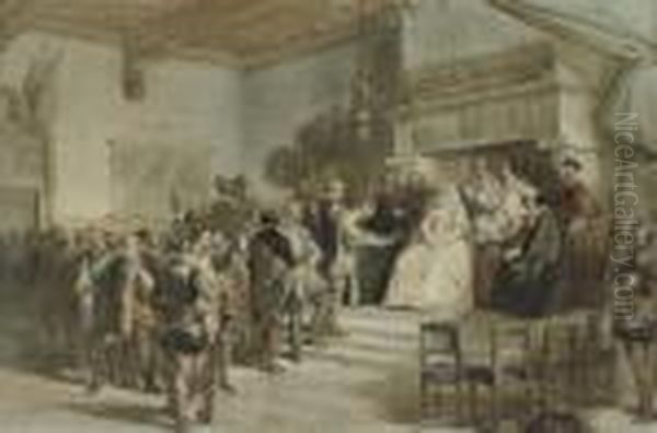 Margaret, Duchess Of Parma, Receiving The Nobility - view 1