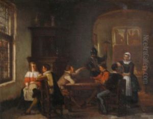 Interior Scene by Herman Frederik Carel ten Kate