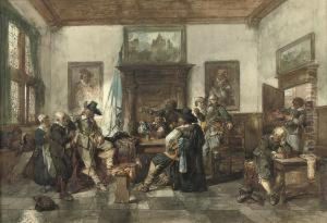 Sacking The Staadt House After The Siege Of Alkmaar By The Troopsof Don Yolin Of Austria by Herman Frederik Carel ten Kate