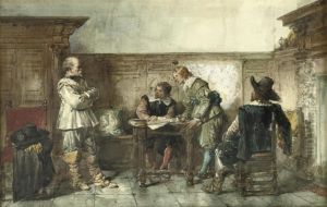Listening To The Proposal by Herman Frederik Carel ten Kate