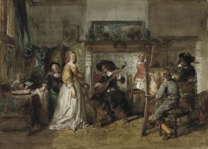 In The Artist's Studio by Herman Frederik Carel ten Kate