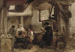 Visiting The Silversmith by Herman Frederik Carel ten Kate