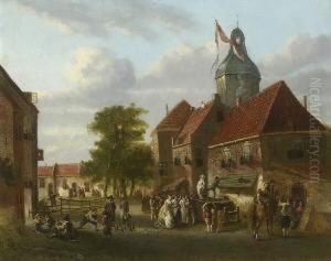 Komodienspiel Auf Dem
 Dorfplatz.
