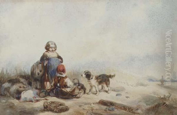Children In The Dunes - view 1