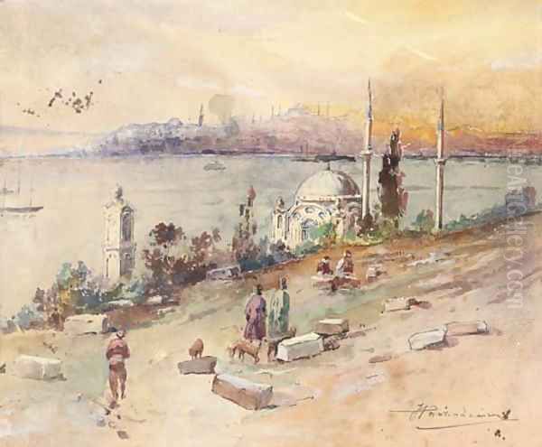 Sunset at the Golden Horn, Istanbul - view 1