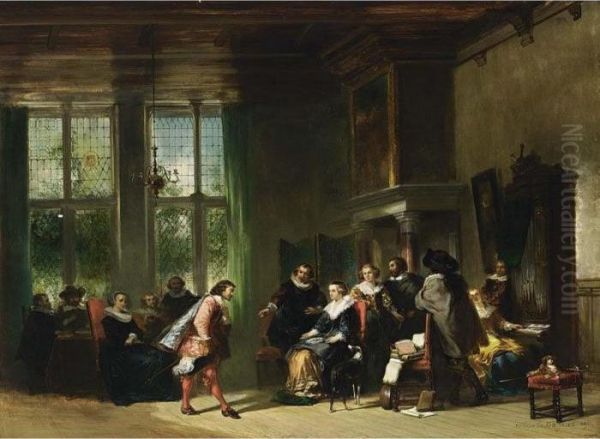 Elegant Figures In An Interior - view 1