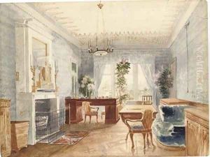 View of the interior of Gagarin Palace, Saint Petersburg by Russian School