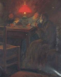 Three Jewish men sharing an evening drink