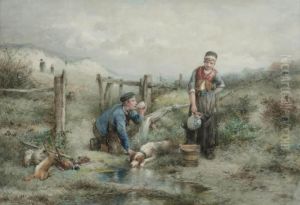 Returning From The Hunt In The Dunes by Jan Mari Henri Ten Kate