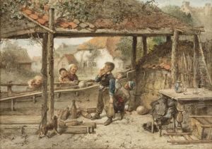 Children Playing Skittle by Jan Mari Henri Ten Kate