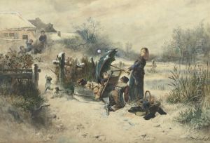 A Snowball Fight by Jan Mari Henri Ten Kate