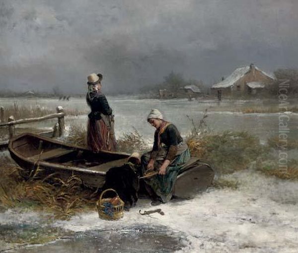 Pulling On The Ice Skates - view 1