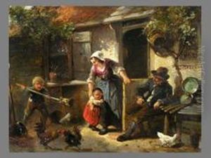 Die Familie Vor Dem Haus by Jan Mari Henri Ten Kate