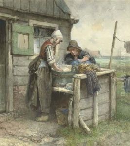 Ile De Marken, Holland: The Young Couple by Jan Mari Henri Ten Kate