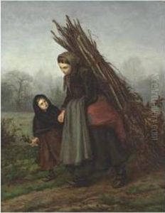 Wood Gatherers Returning Home by Jan Mari Henri Ten Kate