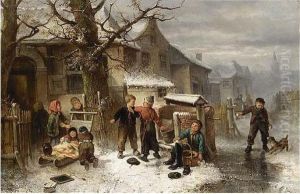 Children Playing In The Snow