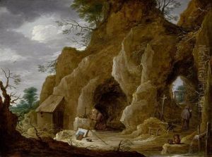 Rocky Landscape by David The Younger Teniers