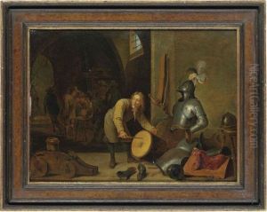 A Guardroom Interior With A Drummer