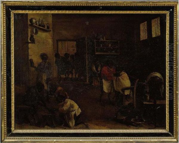 A Singerie: Monkeys At The Barber - view 1