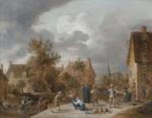 Soldiers Sacking A Village by David The Younger Teniers
