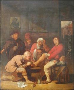 A Surgeon Treating A Patient's Foot by David The Younger Teniers