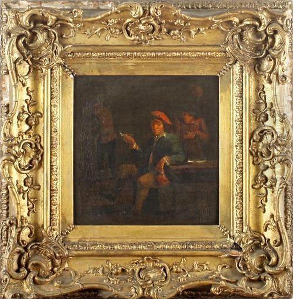 Figures Smoking In A Tavern Interior - view 1