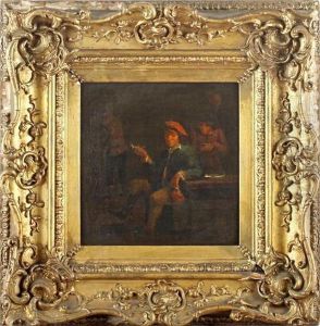 Figures Smoking In A Tavern Interior by David The Younger Teniers