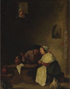 Figures In A Tavern by David The Younger Teniers
