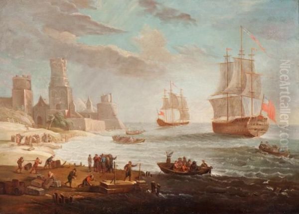 The Provisioning Of English Ships Near The Coast - view 1