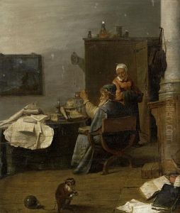 An Alchemist In His Study by David The Younger Teniers