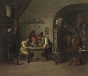 Figures Playing Games In A Tavern