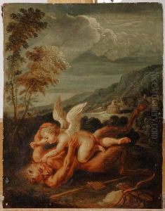 Pan Attaque Par Cupidon by David The Younger Teniers