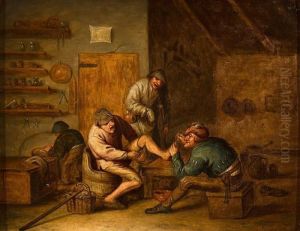 Escena De Taberna Con Uncirujano by David The Younger Teniers