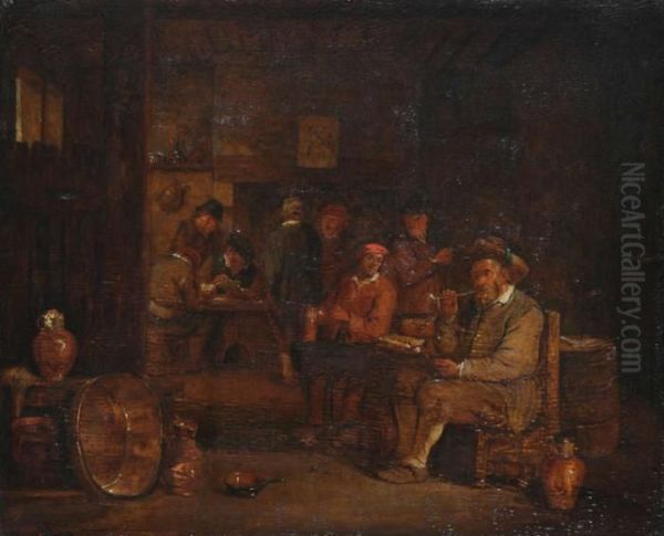 Herbergtafereel Met Pijprokers En Kaartspelers - view 1
