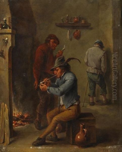 Rauchende Bauern Im Wirtshaus - view 1