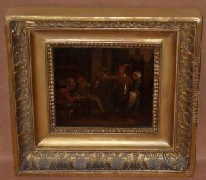 Figures Drinking Before A Tavern by David The Younger Teniers