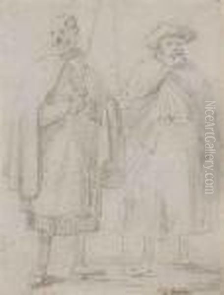 Portrait De Deux Pecheurs En Pied - view 1