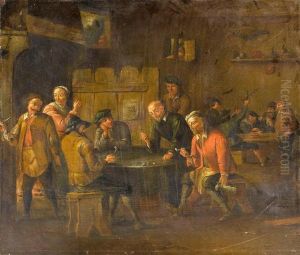 Scene At An Inn With Gamblers by David The Younger Teniers