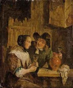 A Couple In A Tavern Interior by David The Younger Teniers