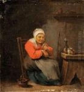 Vieille Femme Se Soignant by David The Younger Teniers