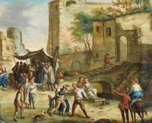A Street Brawl by David The Younger Teniers