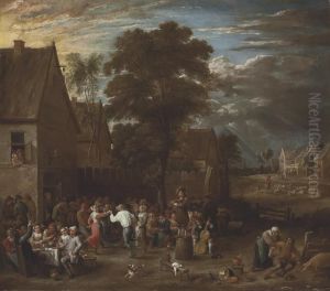 A Wedding Party In A Village by David The Younger Teniers