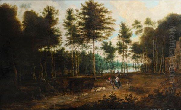 Personnages Dans Un Paysage Boise - view 1