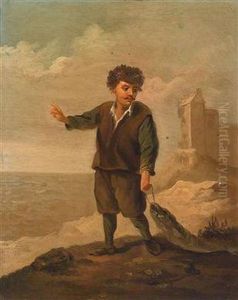 Ein Fischer An Der Kuste by David The Younger Teniers