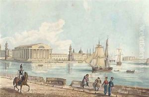 La Bourse, St Petersburg by Russian School
