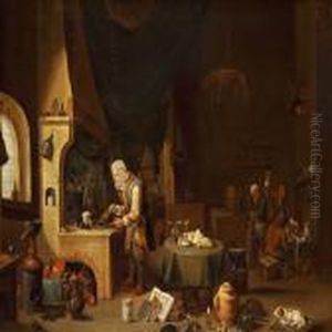 In The Alchemist's Workshop by David The Younger Teniers