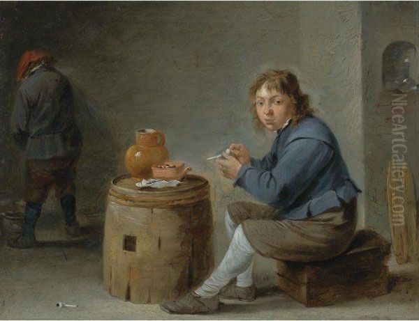 A Boy Smoking - view 1