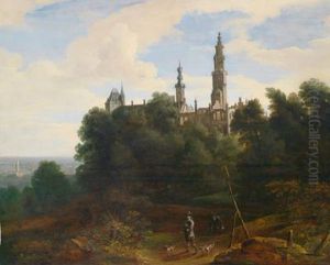 Hotel De Nassau In Brussel Mi Zwei Falkenjagern Und Hunden Im Vordergrund