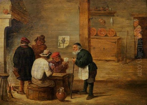 Men Gambling In An Interior - view 1
